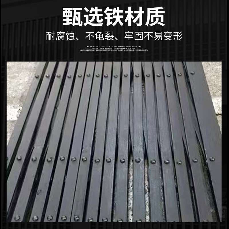 金属阳台铁拉闸门拉门拉闸防盗窗推拉门伸缩门折叠门手动伸缩推门
