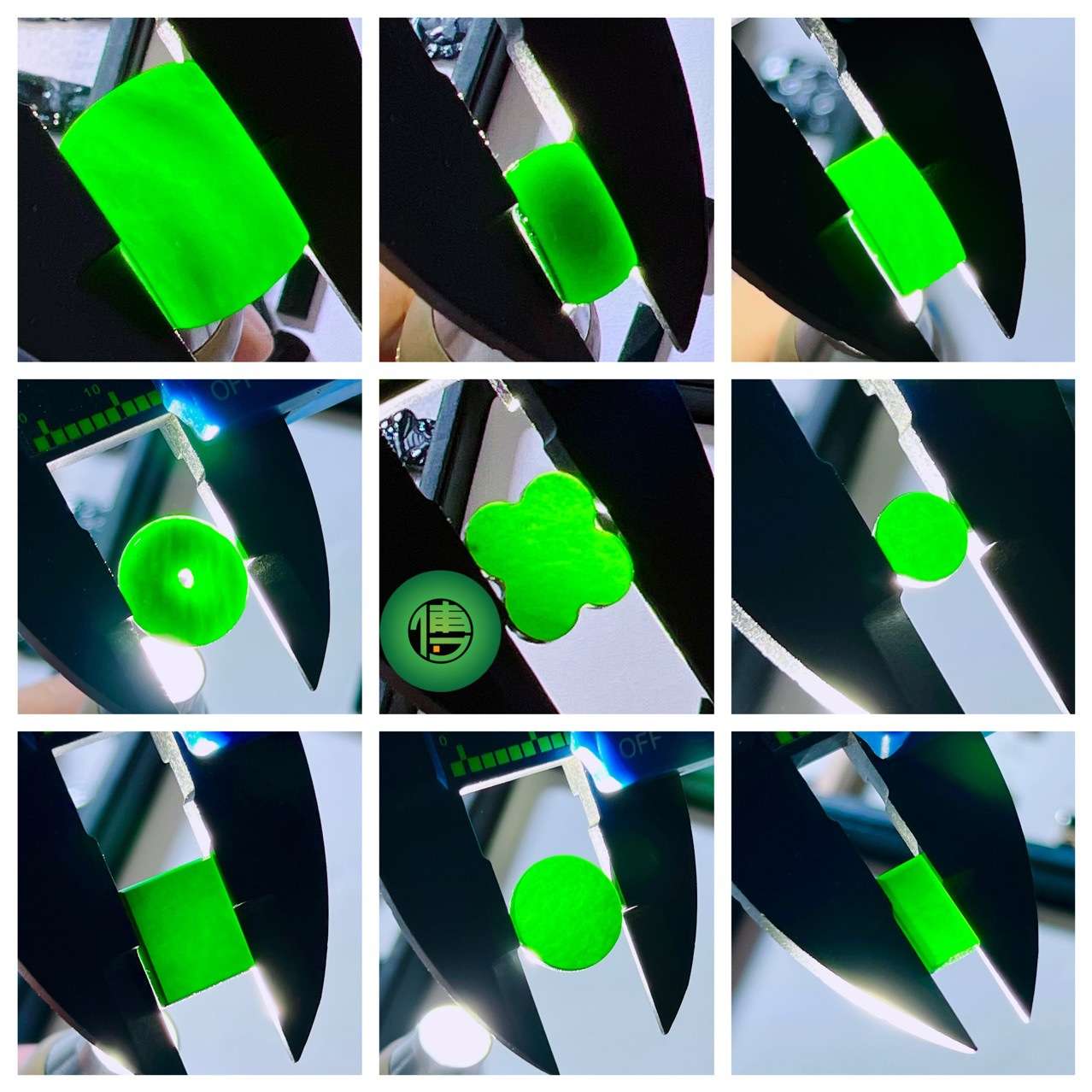 天然墨翠a货马鞍戒面蛋面心形四叶草平安扣裸石三角形无事牌水滴
