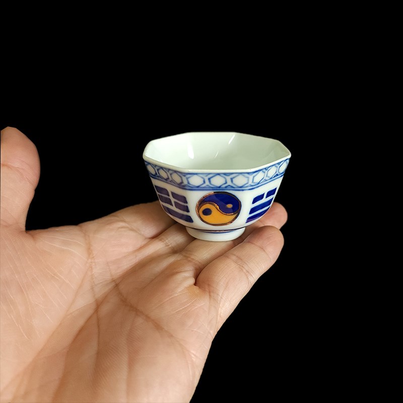 陶瓷太极八卦杯子法水杯圣水杯供水杯茶碗