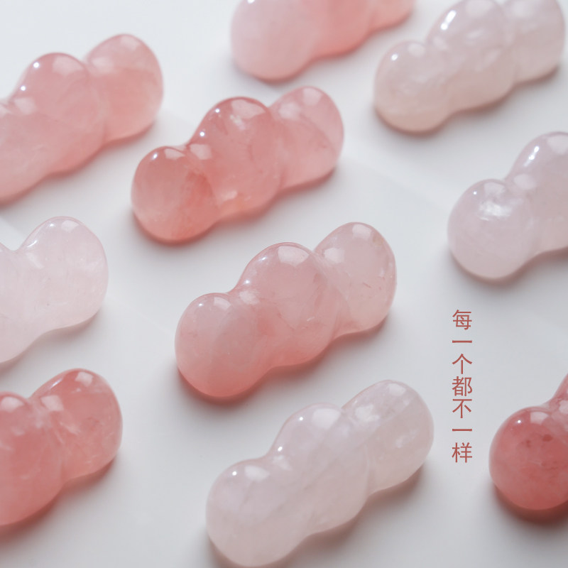 粉红水晶笔搁 多功能书法玉石笔架 初学者毛笔搁笔架山文房书法