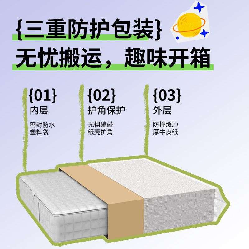 天然椰棕床垫 家用1.5米老人护脊硬垫棕榈儿童席梦思弹簧床垫