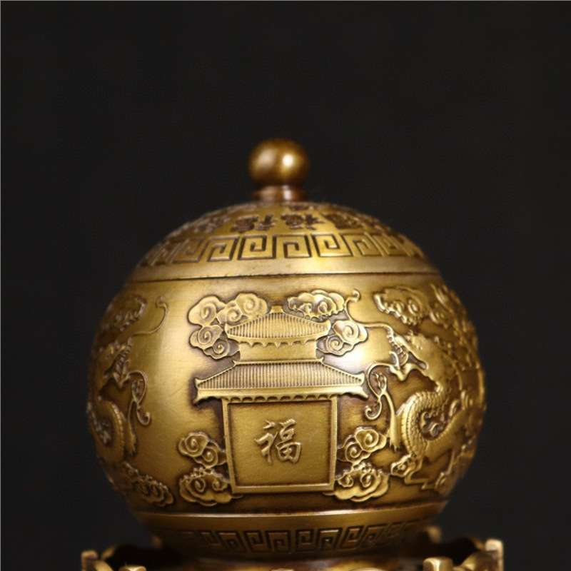 古玩收藏铜时来运转九转乾坤摆件  四神兽  能量爆棚家居装饰