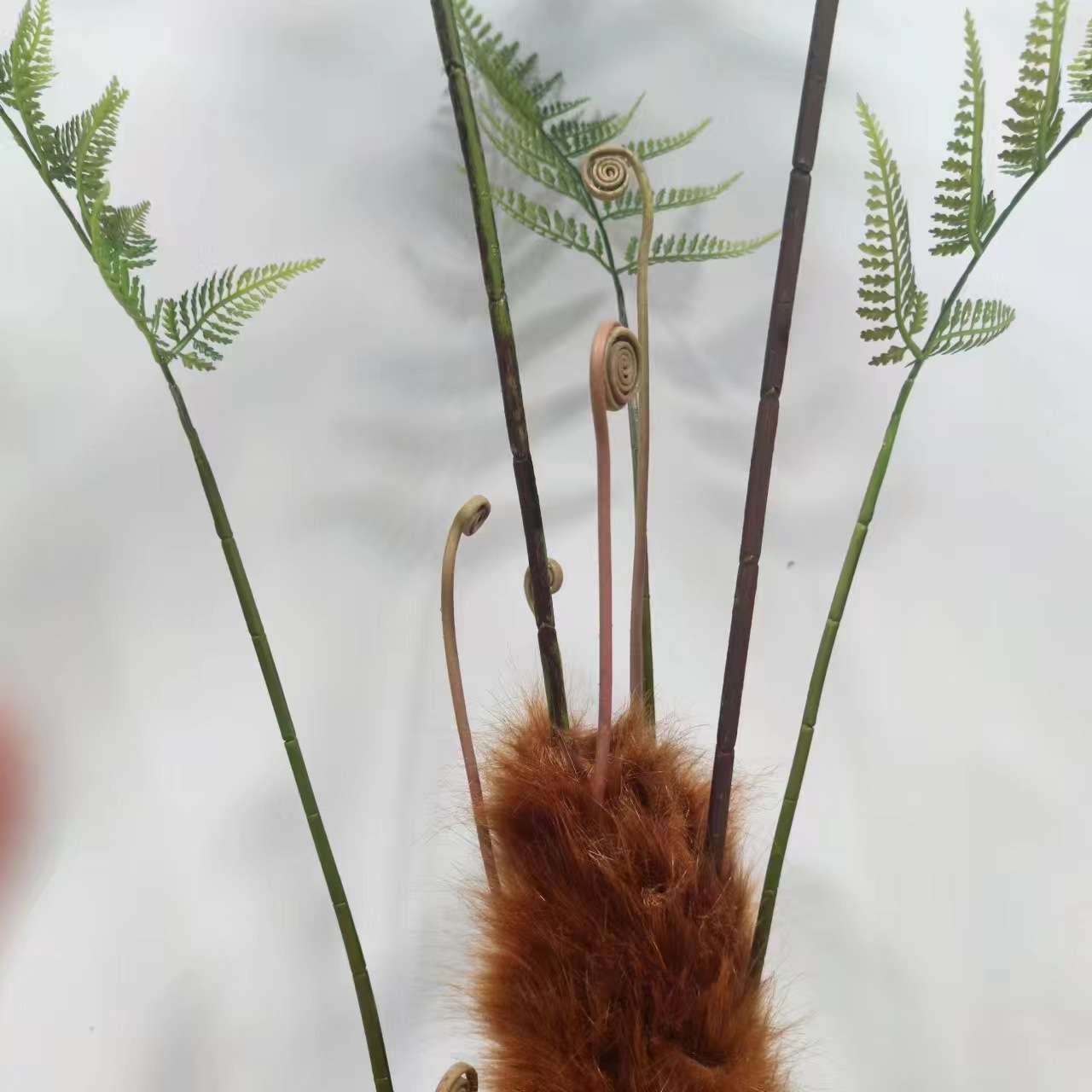 仿真蕨草树盆栽自然系金丝猴禅意猴头蕨绿植物装饰庭院景观摆