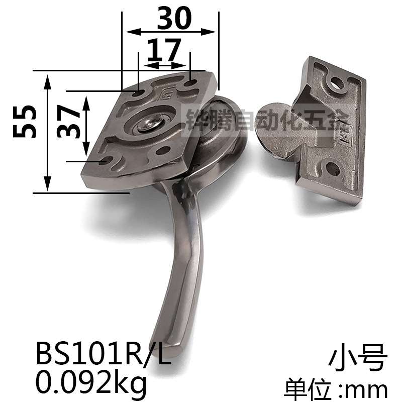 304不锈钢旋转迫紧门扣手越锁越紧密闭门把手真空箱不锈钢拉手小