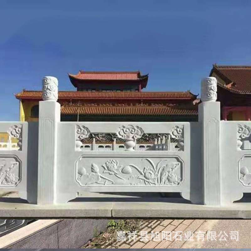 汉白玉升旗台学校广场校园升旗台单位台旗杆台石围栏石栏杆