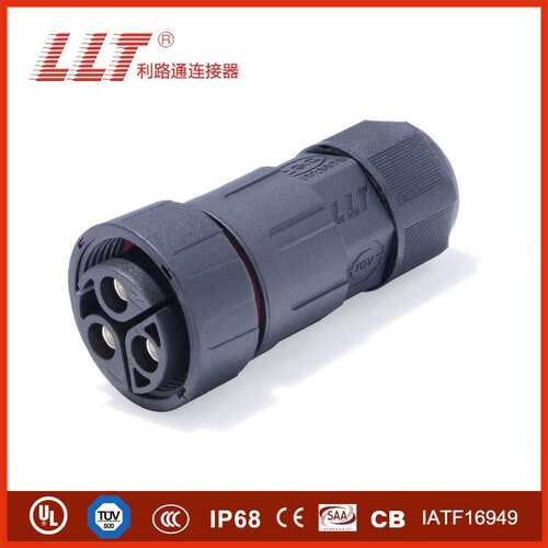 利路通M29新款2芯3芯4芯IP68防水连接器 600V 50A 光伏储能插头