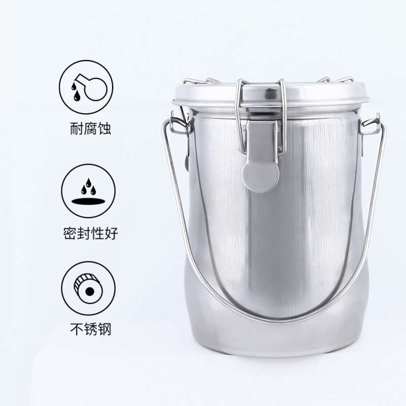 中盛画材 大号金属有盖 手提油画洗笔桶洗笔器洗笔筒密封型 油壶