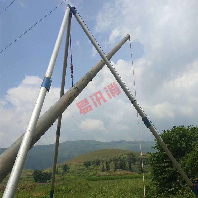 三角立杆机电力架空电线杆抱杆机铝合金水泥起杆器三角架立杆器