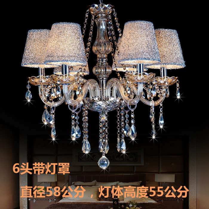 18头水晶吊灯干邑色浅咖啡蜡烛吊灯适合大客厅灯具酒店工程大堂