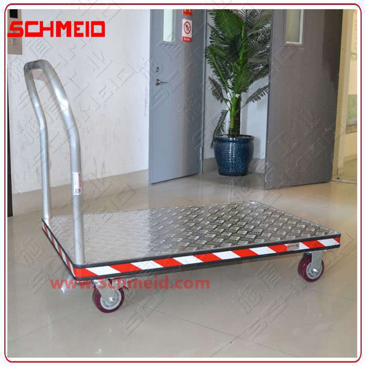 Schmeid/施盾铝制花纹长台面铝制手推车 900Kg加宽铝制平板小推车