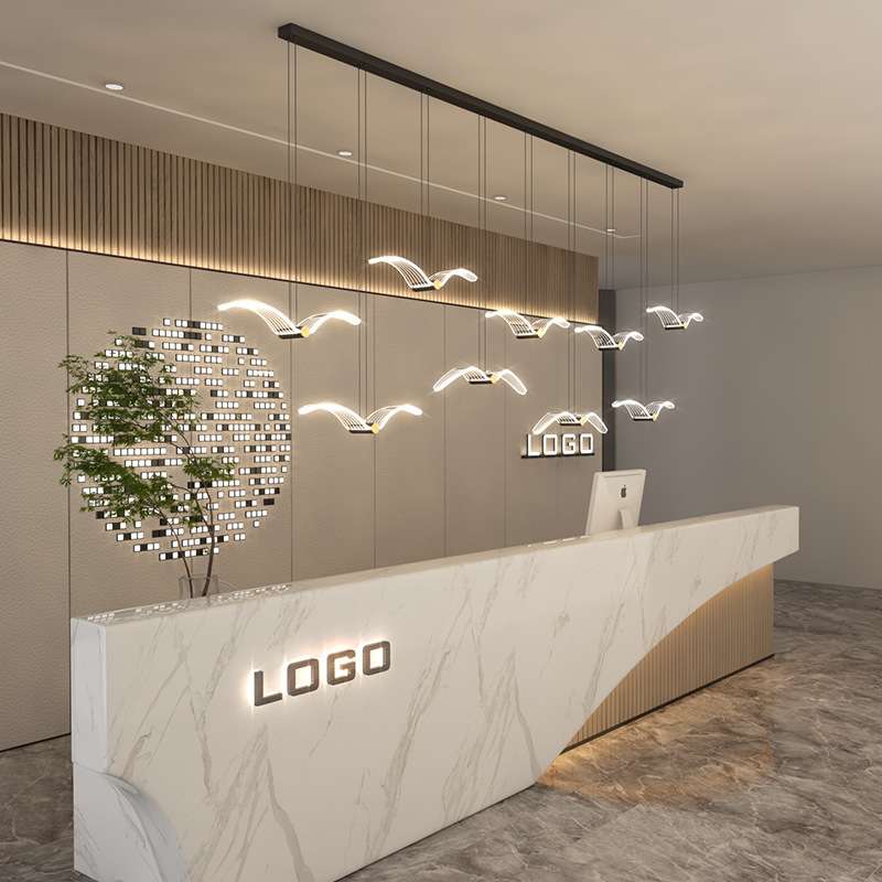 LED餐厅吊灯 吊灯现代简约北欧卧室灯商场花店创意亚克力灯具
