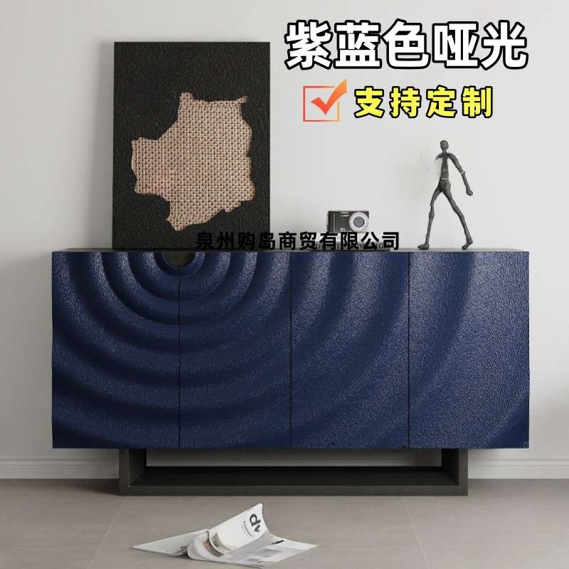 意式极简烤漆餐边柜岩板实木玄关柜多功能沙发背柜卧室收纳储物柜