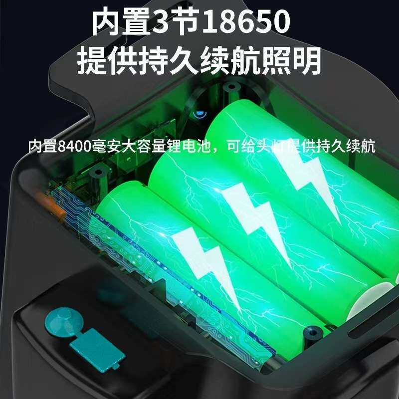 冉格锂霸道潜水头灯90408超亮强光可充电LED头戴式防水LED下水灯