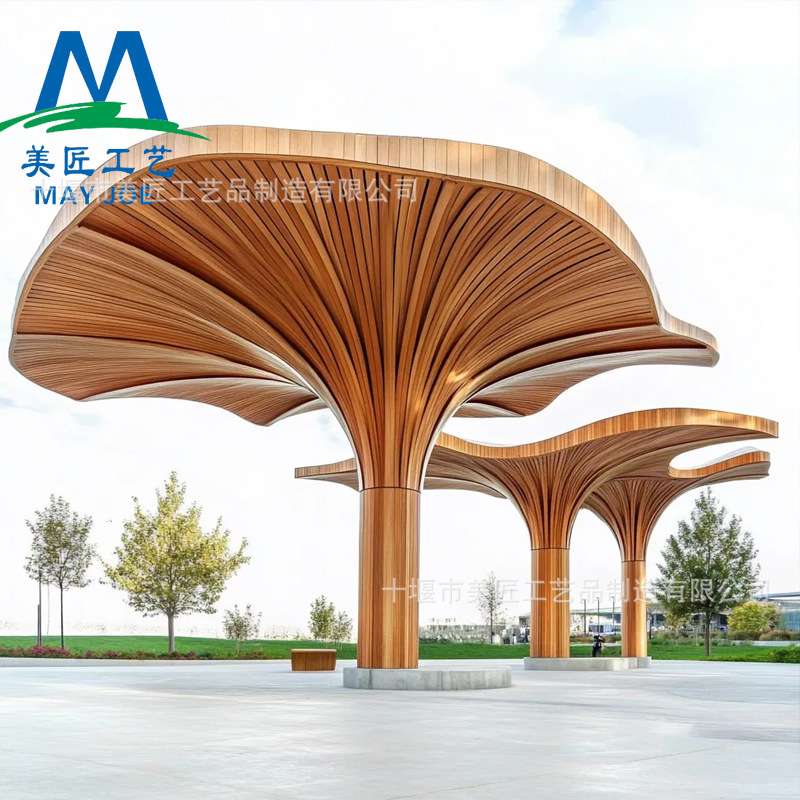 玻璃钢凉亭雕塑商场公园公共景观户外装饰摆件大型遮阳棚休息亭子