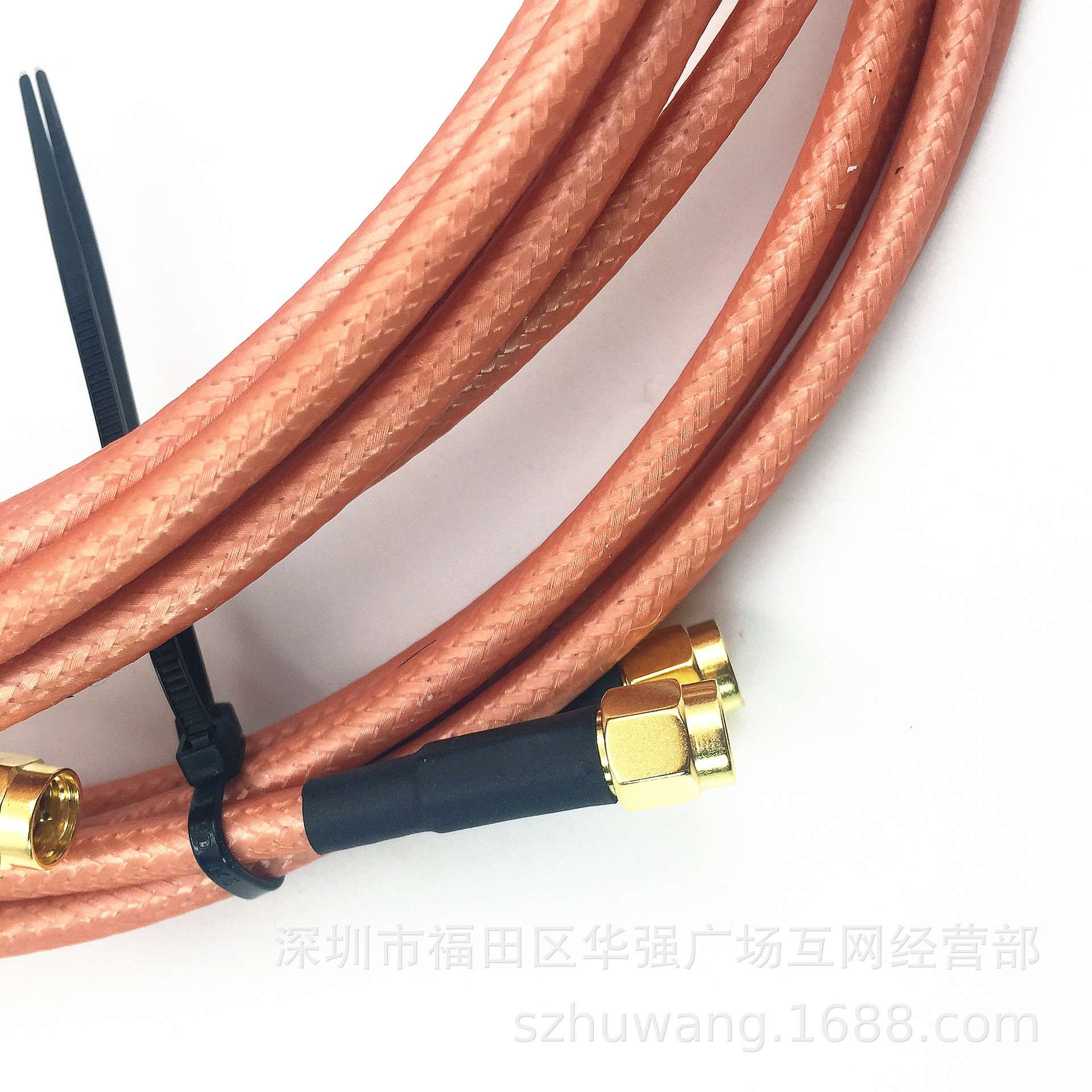 1米6G RG142双屏蔽射频同轴电缆跳线组件 SMA公头/SMA公头