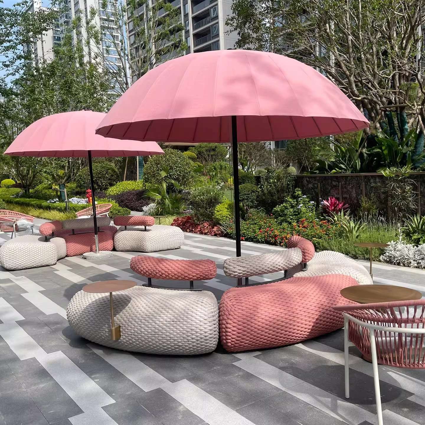 网红户外伞遮阳伞餐厅咖啡厅户外伞酒店房地产设计师户外伞蘑菇伞