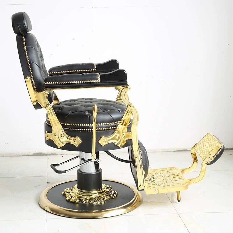 复古美发店理发椅男士油头老式理发刮脸胡子大椅理发店椅子可放倒