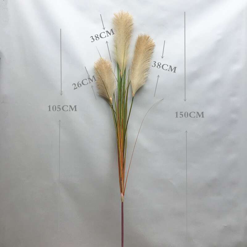 新品长枝芦苇仿真花大花穗花卉橱窗花卉落地瓶插装饰品摆件假花草
