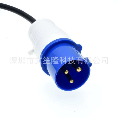 IEC309 332P6 32A工业插头公头转C19母头2米舞台灯光房车电源连接