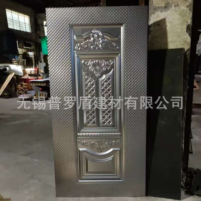 钢制门面防盗门花纹板畅销款镀锌压花门板冷轧防盗门门皮压花门板