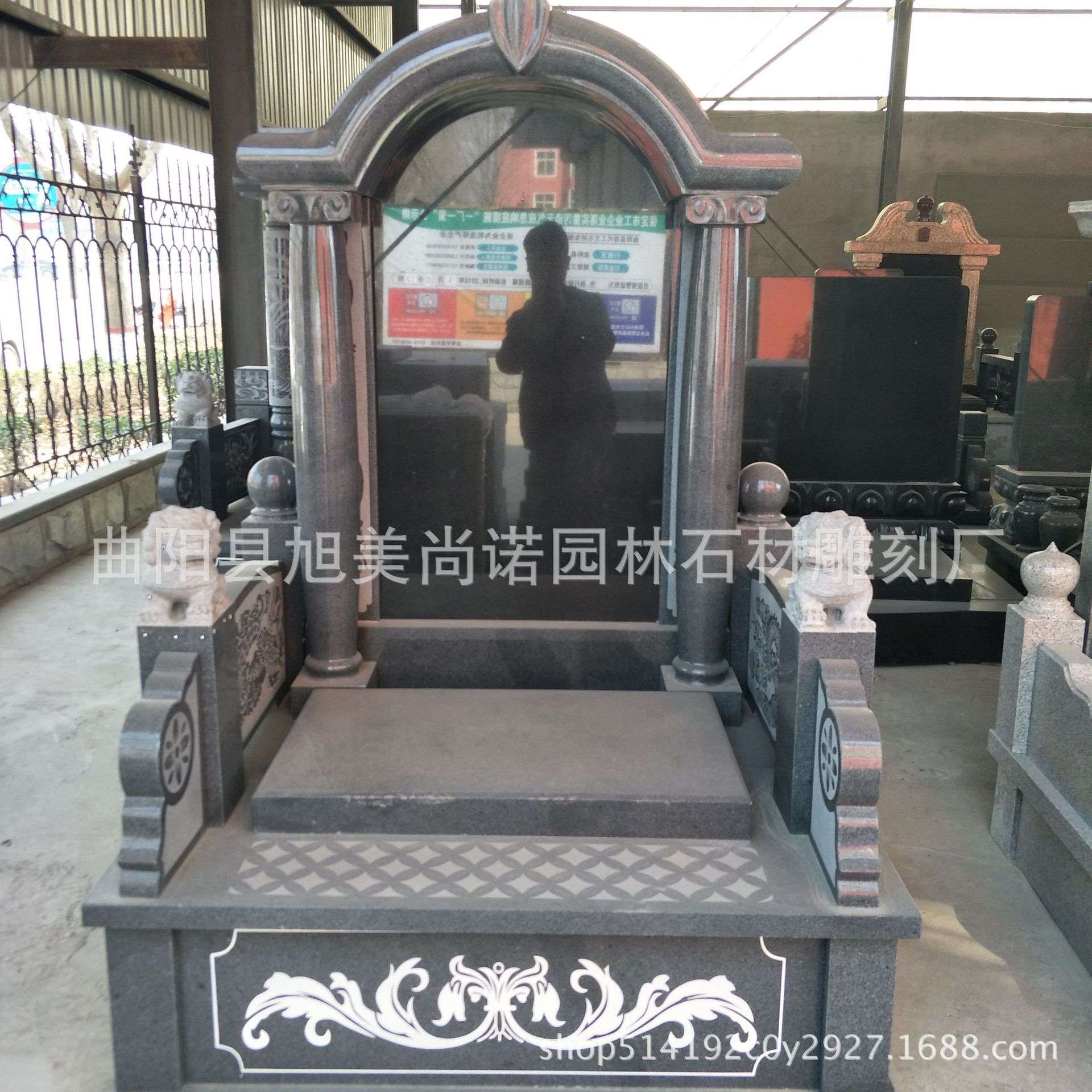 厂家供应石雕墓碑农村土葬石碑陵园公墓传统组合石碑欧式墓碑