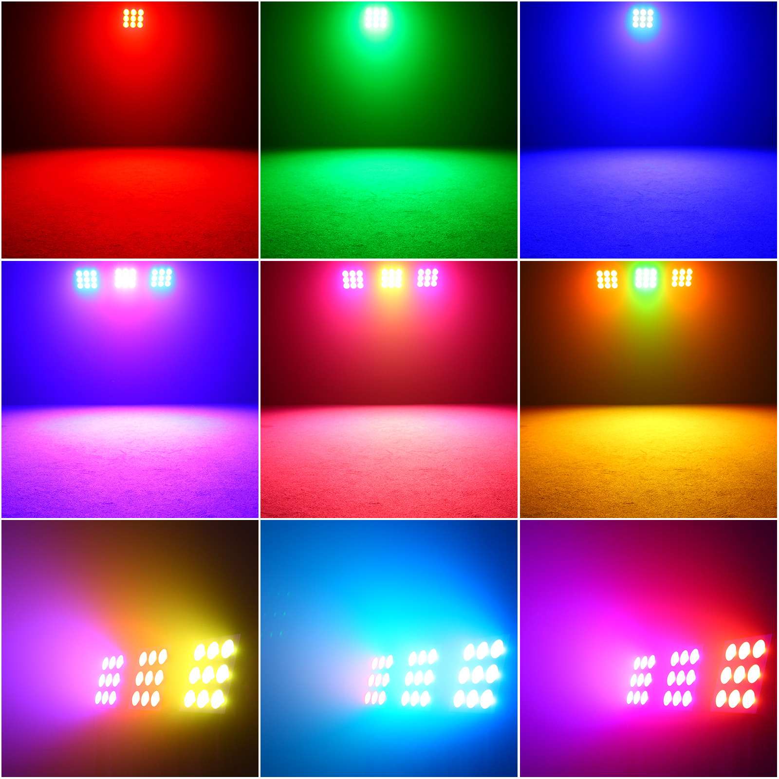 9颗25颗LED方形矩阵灯RGBW频闪洗墙氛围灯5*5 点控背景效果灯