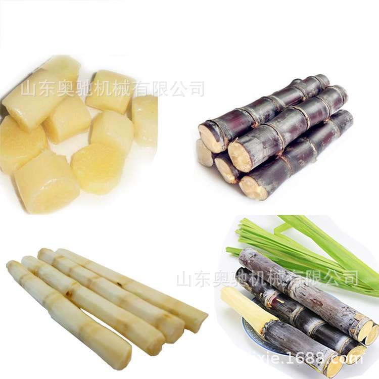 供应甘蔗削皮切断机 全自动甘蔗去皮分段机 超市水果店甘蔗剥皮机