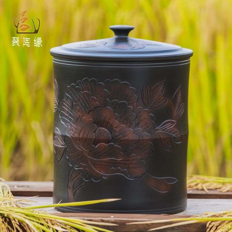 米缸陶瓷米桶家用密封防虫防潮大容量米箱面粉杂粮五谷杂粮收纳盒