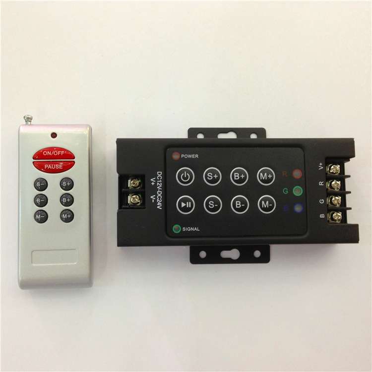 RF8键控制器 厂家直销 RGB T8 30A控制器 RF无线七彩灯带控制器