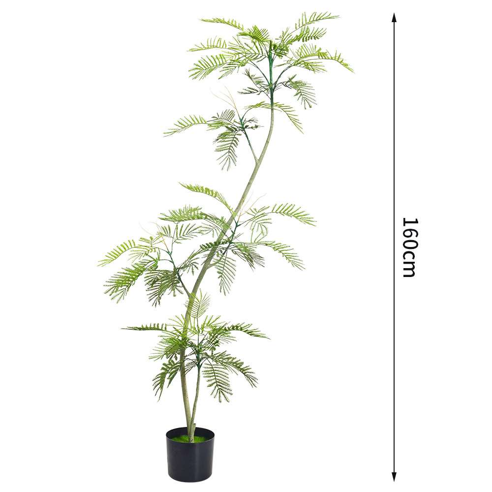 绿植密叶猴耳环中式禅意植物假树盆栽室内客厅装饰摆件仿真植物