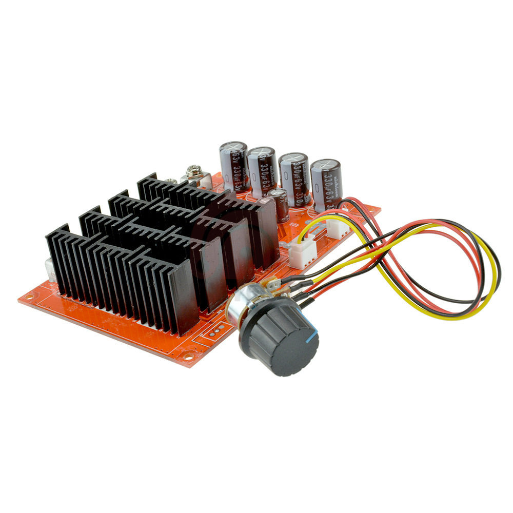 3000W电机调速板60A直流12V24V48V9-50V直流电机调速器带开关
