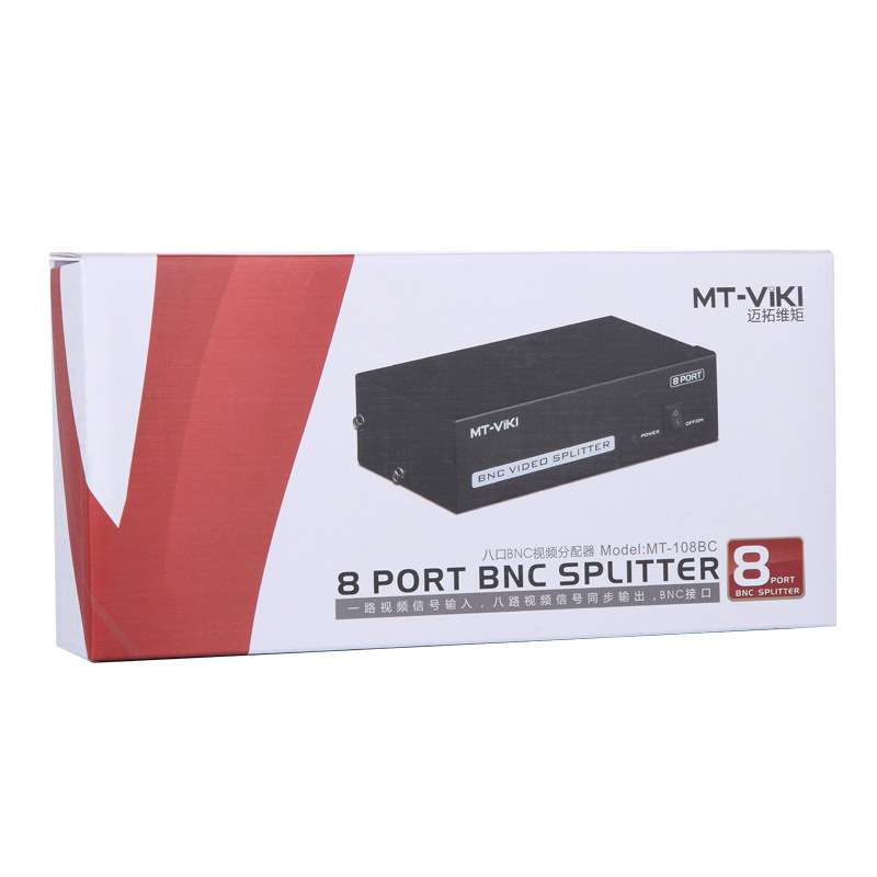 迈拓维矩 8口BNC分配器 分频器1进8出监控视频信号共享MT-108BC