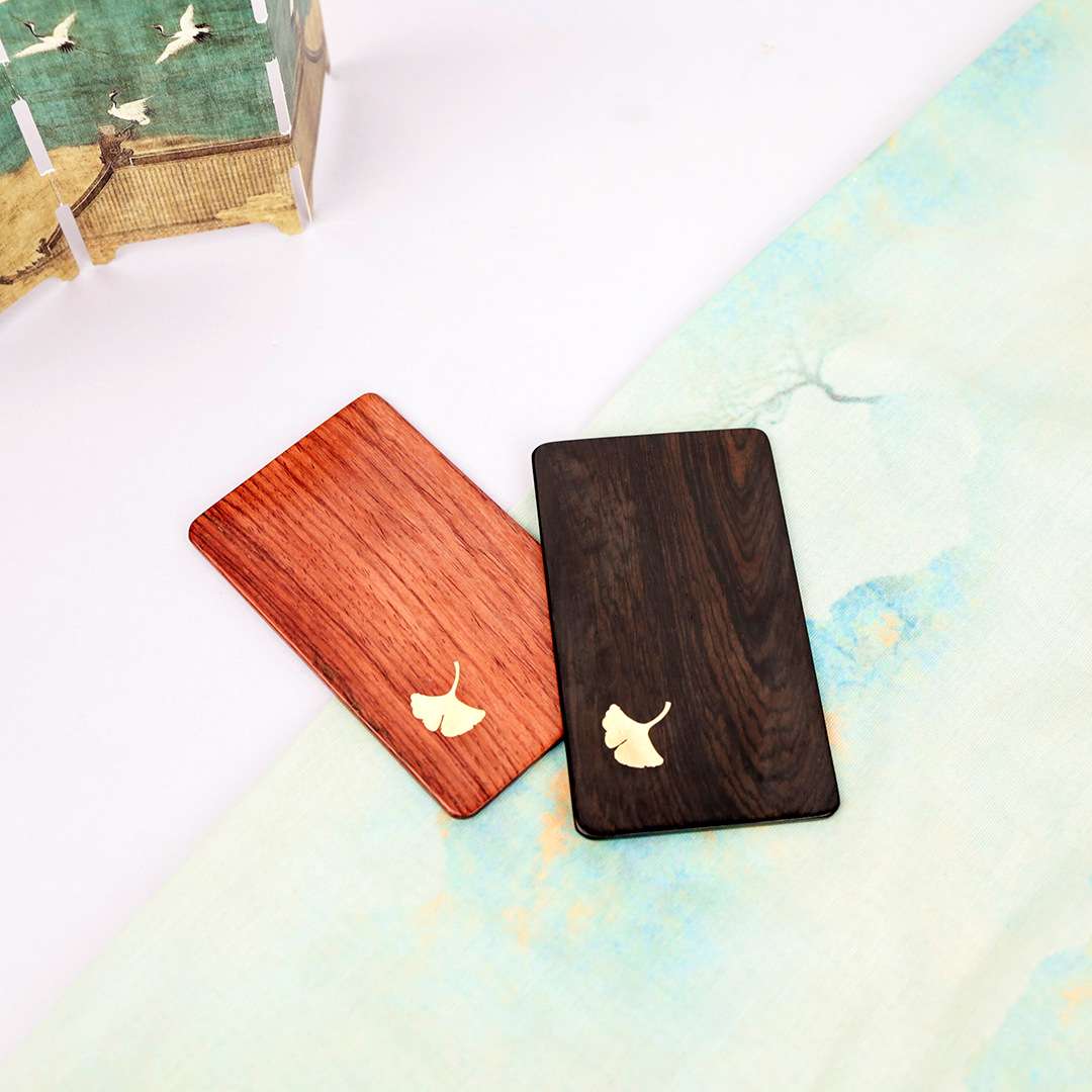 檀木古筝指甲板便携收纳小巧精致实木无漆古筝演奏练习中式缠绕卡
