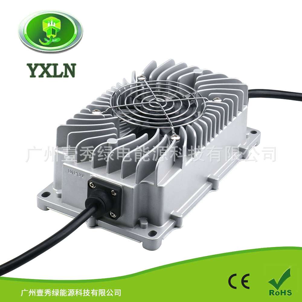 厂家铝壳防水12V25A充电器供12V磷酸铁锂锂电铅酸电池使用