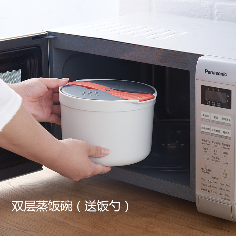 微波炉专用器皿塑料用品米饭蒸饭煲碗蒸用具蒸盒蒸笼微波加热双层图片