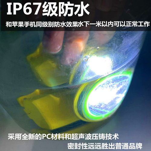 超长续航强光头灯超亮迷你头戴式手电筒防水双锂电耐用特铭量头灯