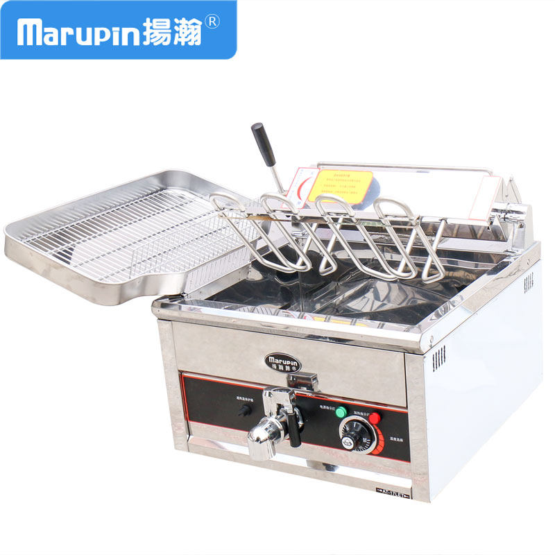 扬瀚Marupin玛炉品台式电炸炉商用炸锅正新鸡排发热管后翻油炸锅