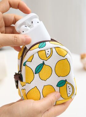 帆布女孩钱袋小零钱包学生钱包迷你网红可爱挂件耳机充电器收纳