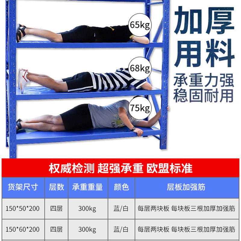 货架仓库仓储货架置物架家用多层自由组合货架展示架货物架铁架子