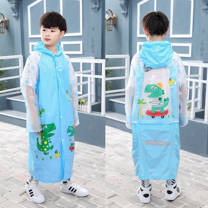 儿童雨衣反光条带书包位男童女童小孩幼儿园宝宝小学生雨披男女孩图片