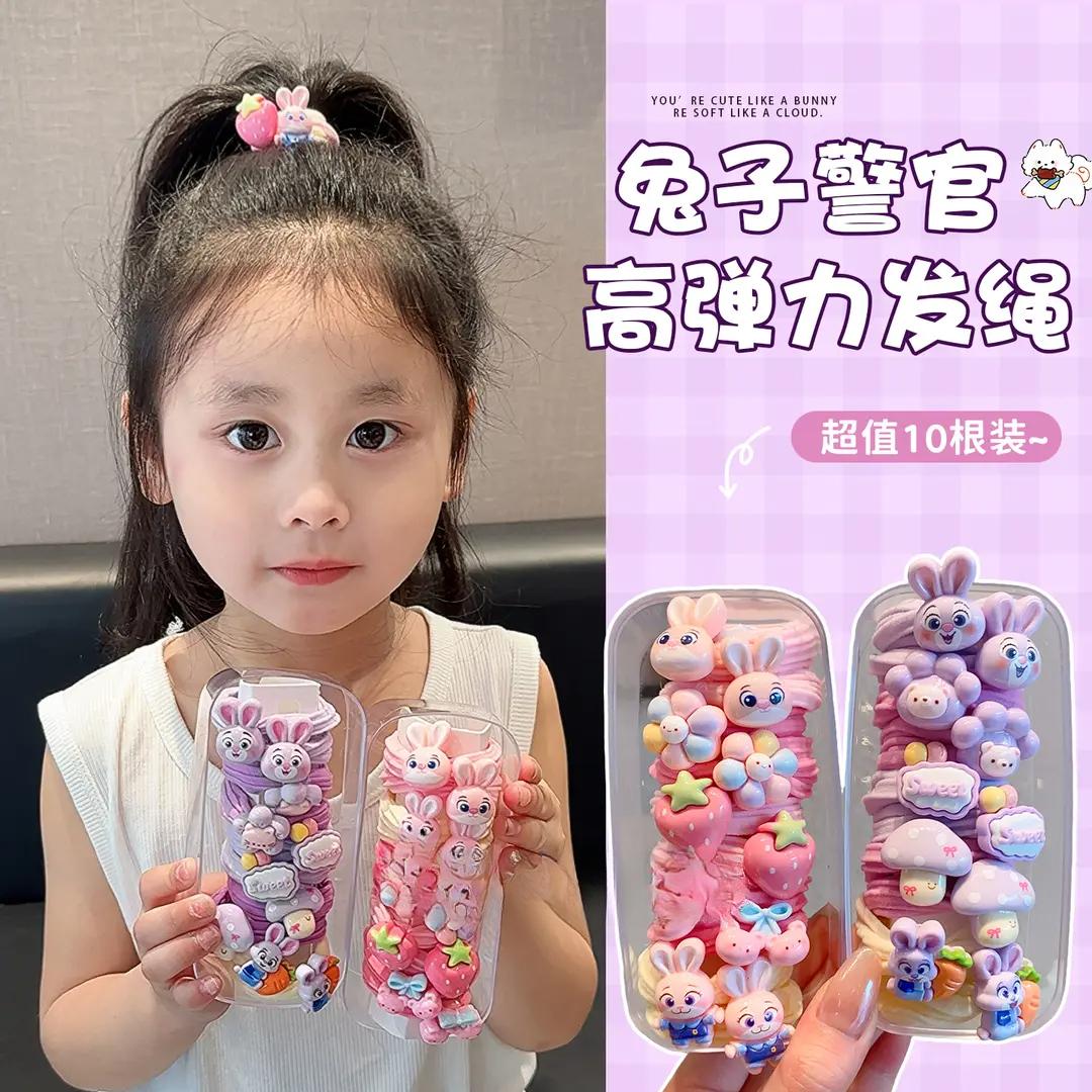 【小动物头绳】儿童袋装头绳可爱卡通发圈儿童扎发头绳兔子皮筋m