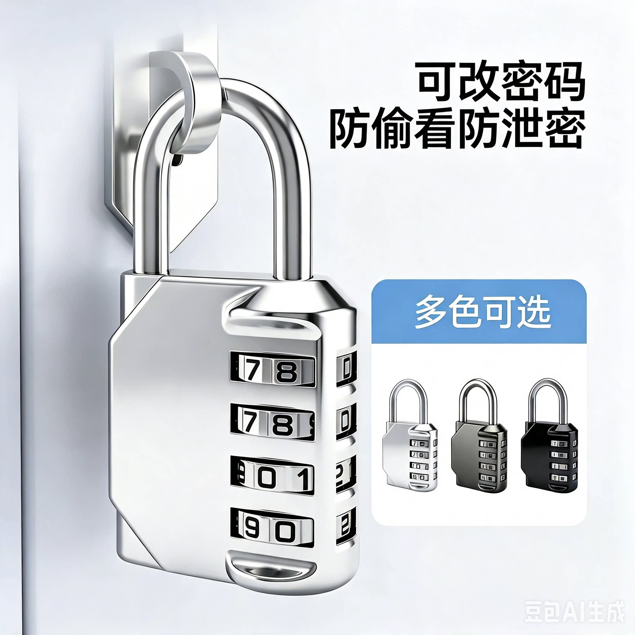 【开学bi备】宿舍柜锁大学生密码挂锁抽屉宿舍用住校生自行车锁w