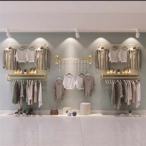 加厚壁挂服装展示架女装店上墙挂衣架组合童装衣服货架男装陈列架