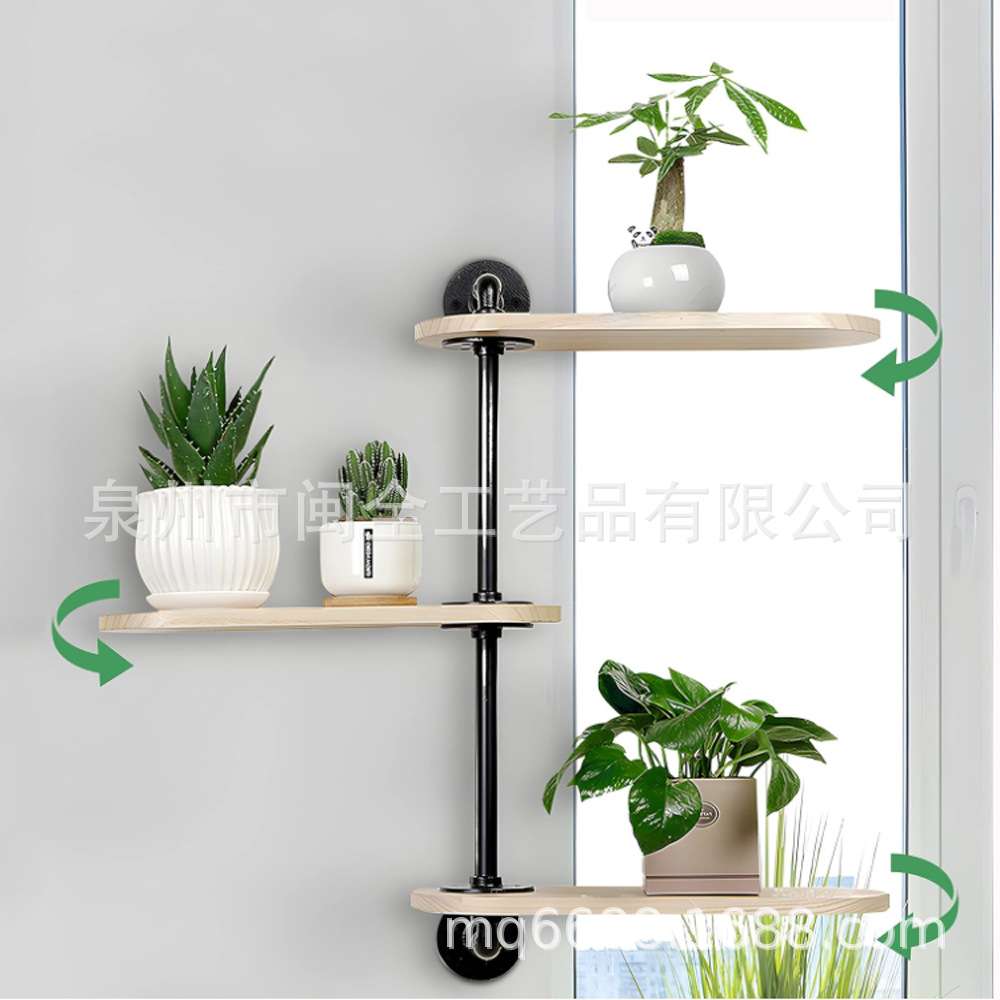 旋转架隔板置物架窗台花盆架书架壁挂式花盆收纳厨房置物架墙上置