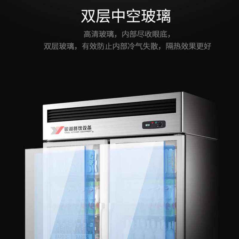 银都冰箱双门三门陈列柜保鲜冷藏柜展示柜商用冰柜酒店厨房设备