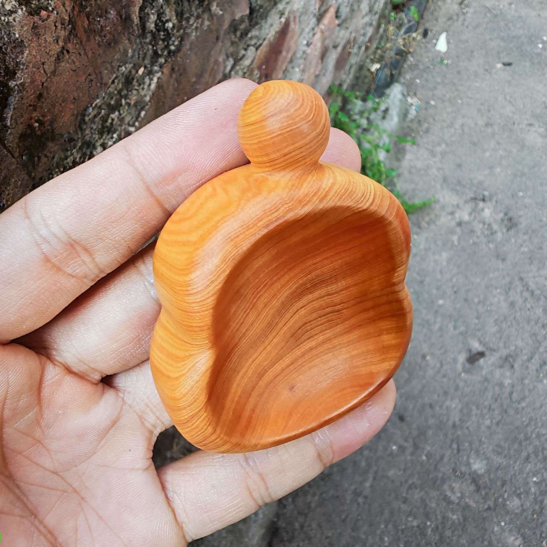 天然陈化崖柏木雕凹款葫芦把件随形盘玩文玩葫芦挂件可爱工艺品