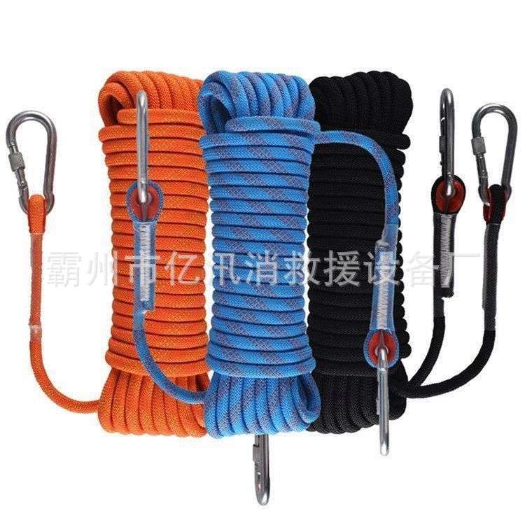 自救逃生保险绳静力绳户外高空作业防坠落保护绳高空速降绳