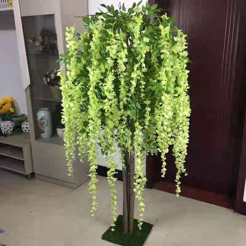 仿真紫藤树假树假花客厅装饰绿色绿植物落地绢花盆栽仿真植物造景