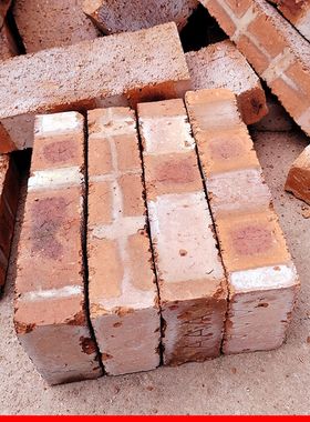 红砖块建筑用材料实心砖头装饰砖块打灶砖砌墙转运砖垫压物品道具