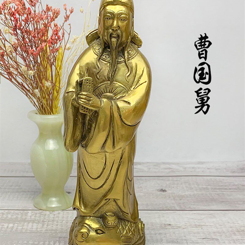 善缘堂铜八仙铜像吕洞宾张果老铁拐李何先姑蓝采和韩湘子家用摆件
